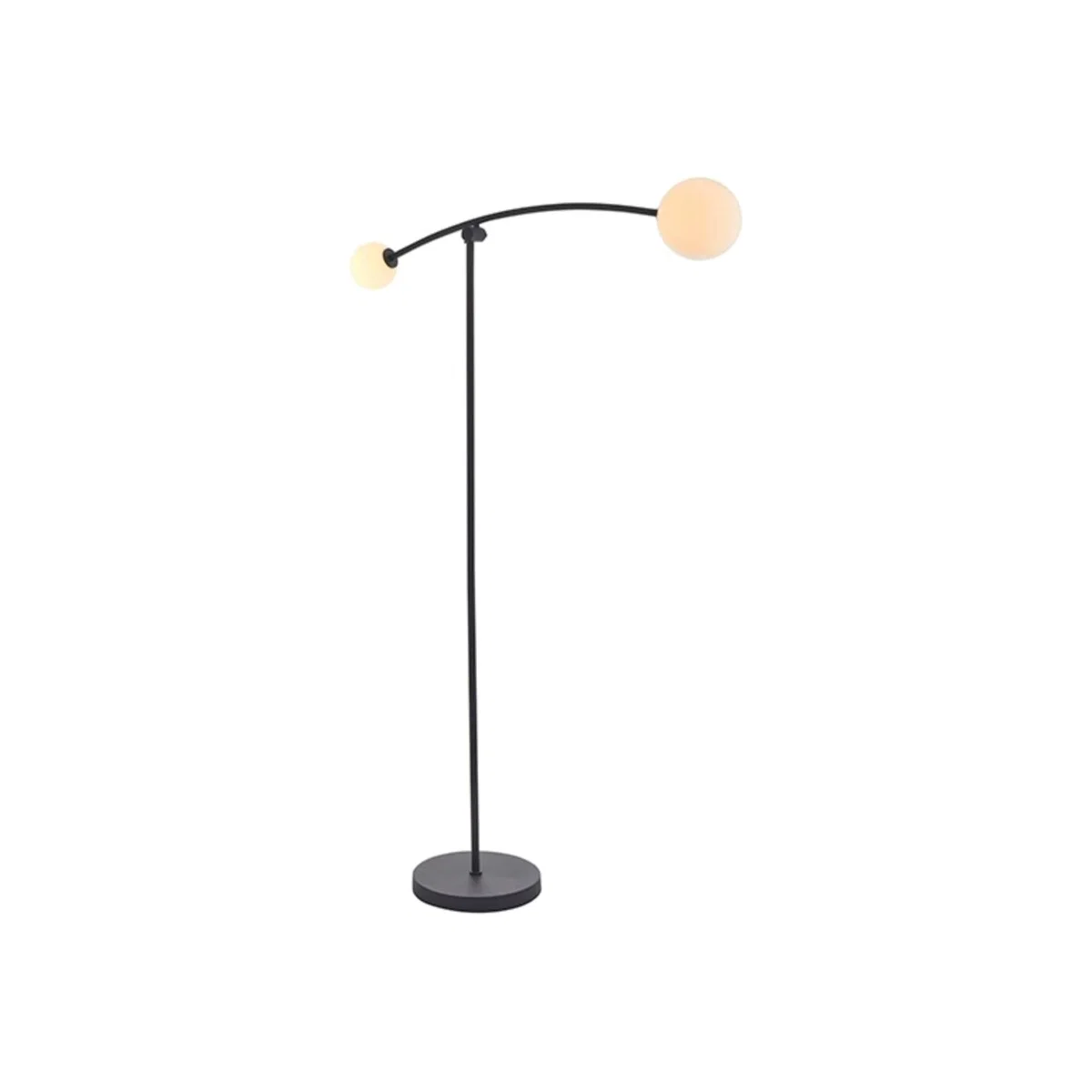 Izaro 2 Light Black and Opal Floor Lamp – image 1