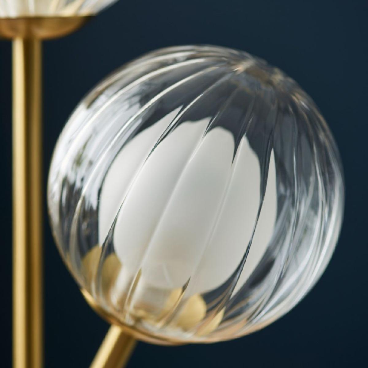 Udo 2 Light Satin Brass Table Lamp with Glass Shades – image 7