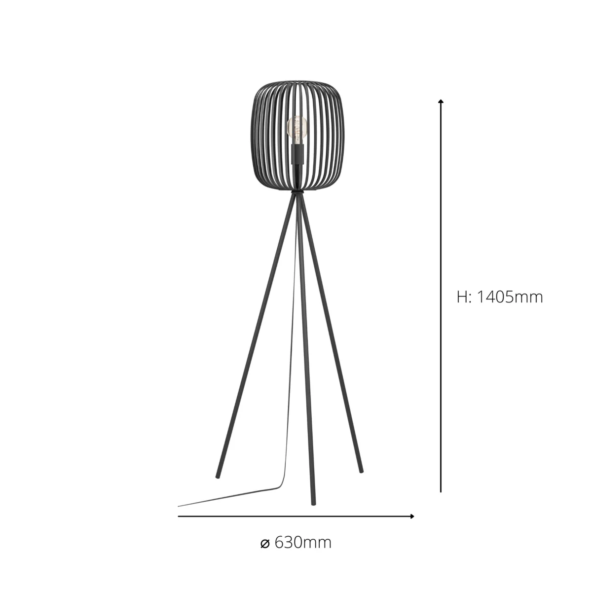 Romazzina Black Floor Lamp – image 4