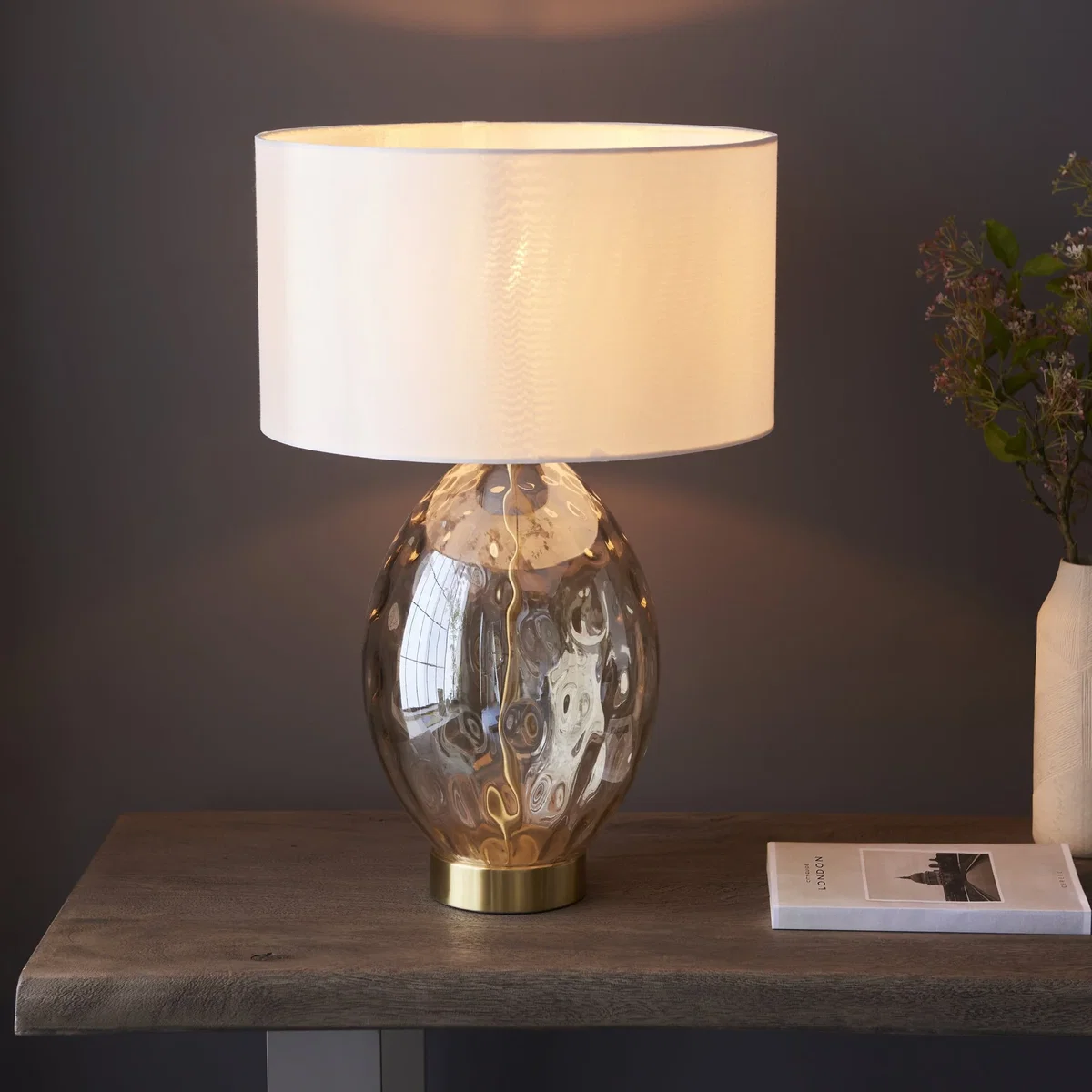 Elin Dimple Table Lamp Brushed Gold – image 4