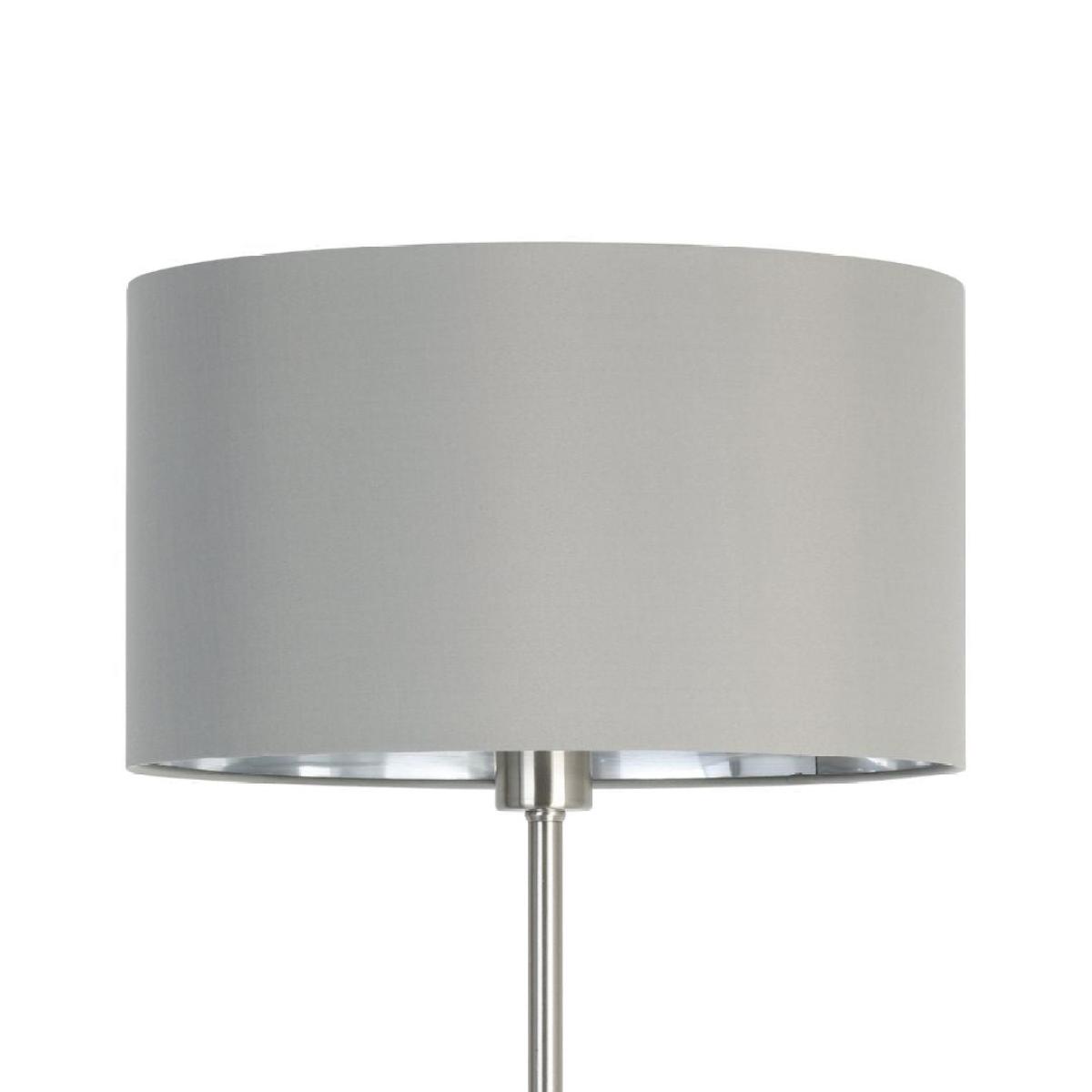 Maserlo Satin Nickel Floor Lamp with Silver Shade – image 4