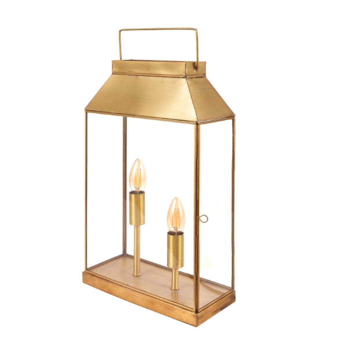 Marieta Antique Brass Lantern Table Lamp – image 2