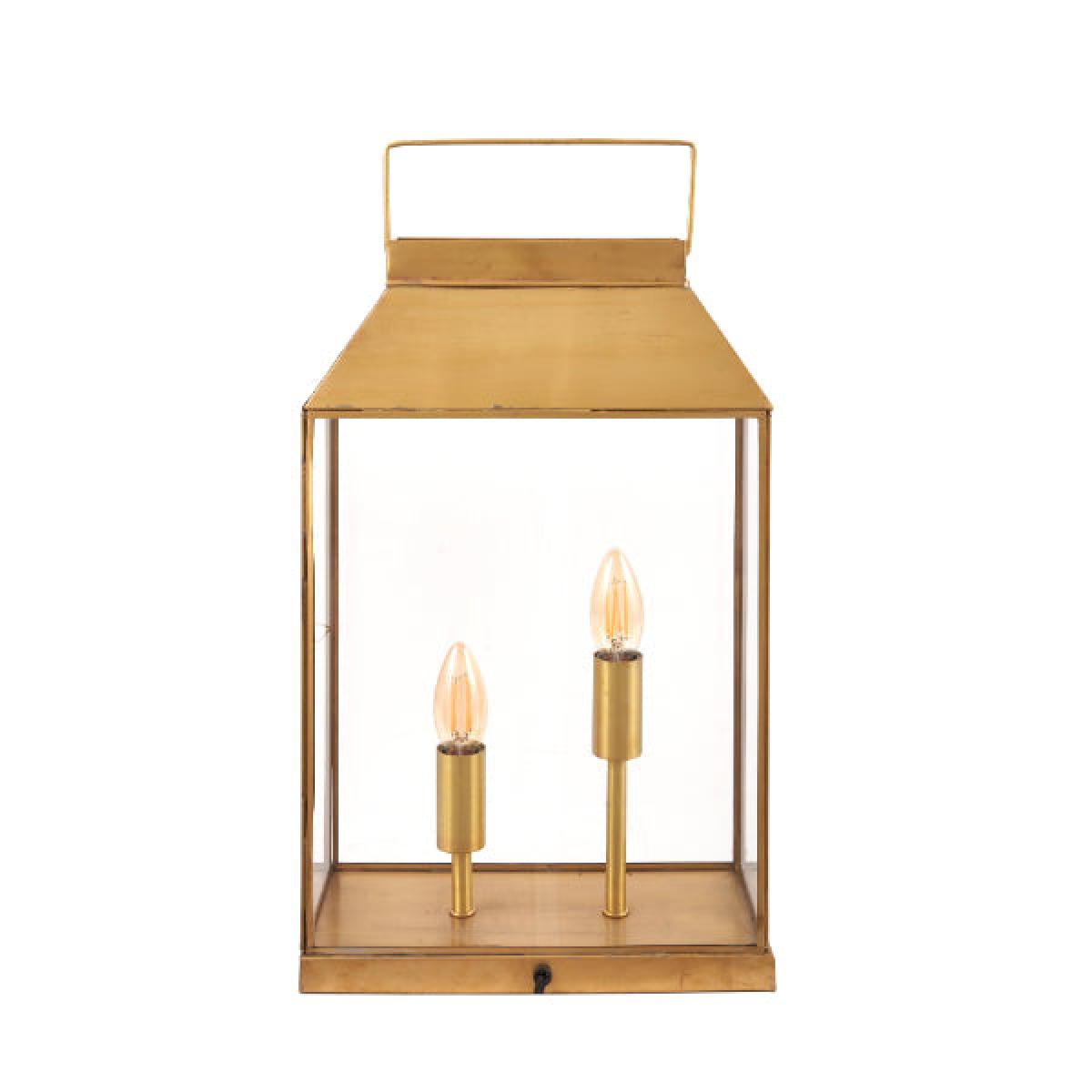 Marieta Antique Brass Lantern Table Lamp – image 4