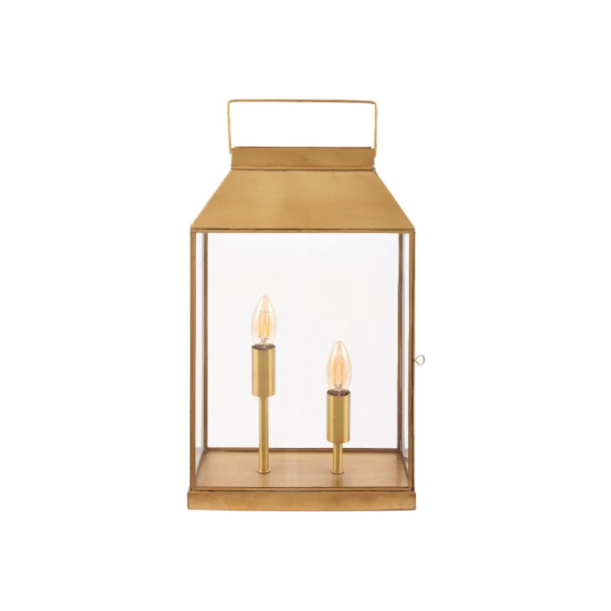 Marieta Antique Brass Lantern Table Lamp – image 1