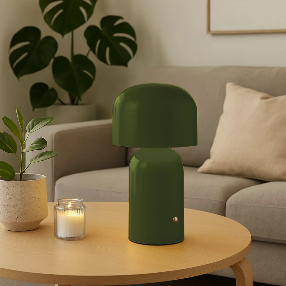 Christina Sage Green Led Rechargeable Touch Table Lamp - Green – image 4