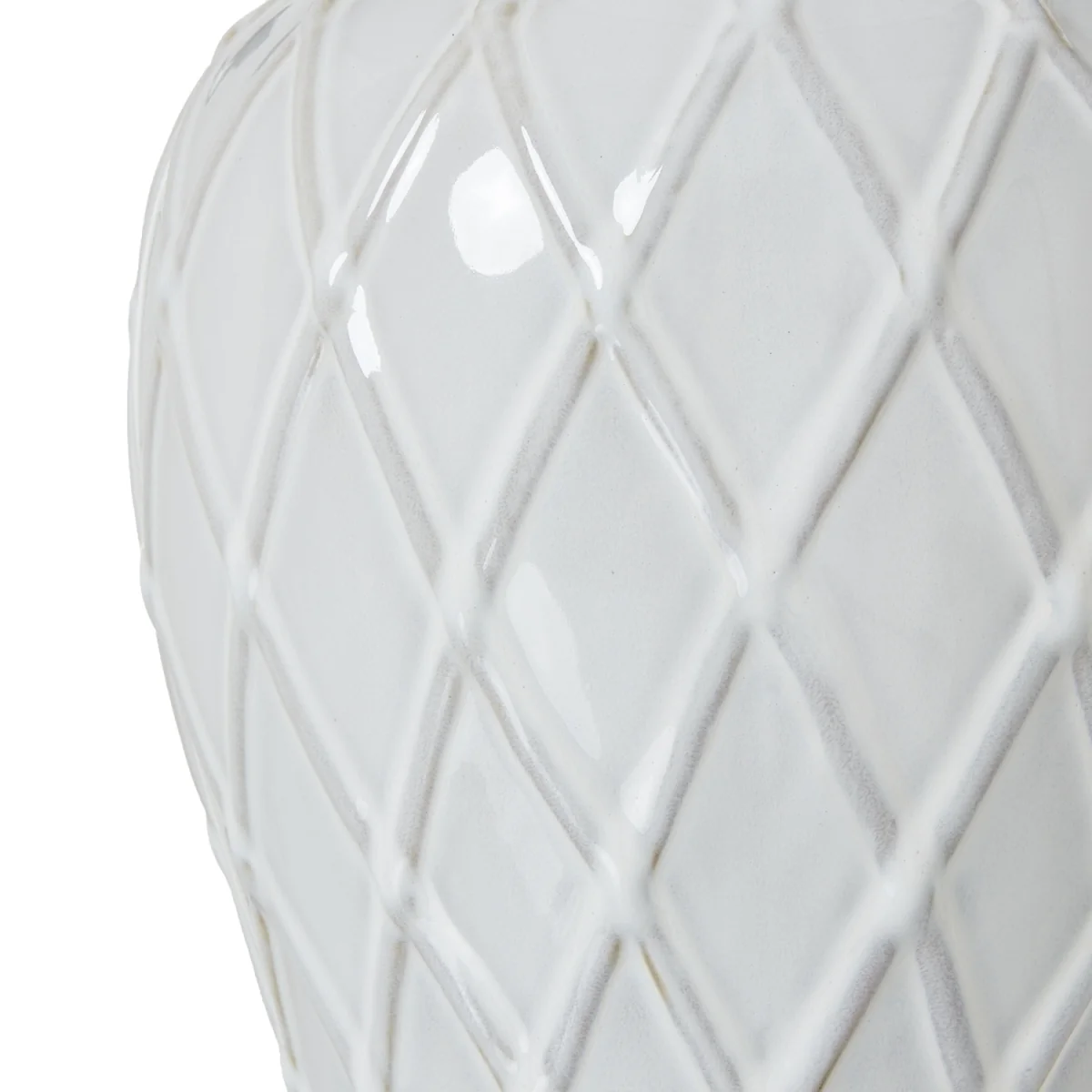 Ginger Jar Lamp With Linen Shade Elegant Home Accent - White – image 5