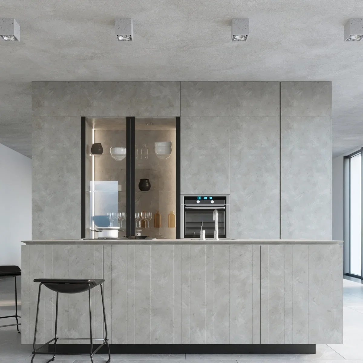 Ceiling lamp VALDE concrete - gray – image 4