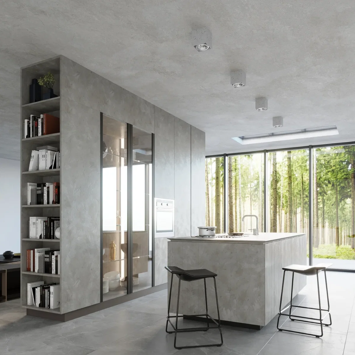Ceiling lamp VALDE concrete - gray – image 5
