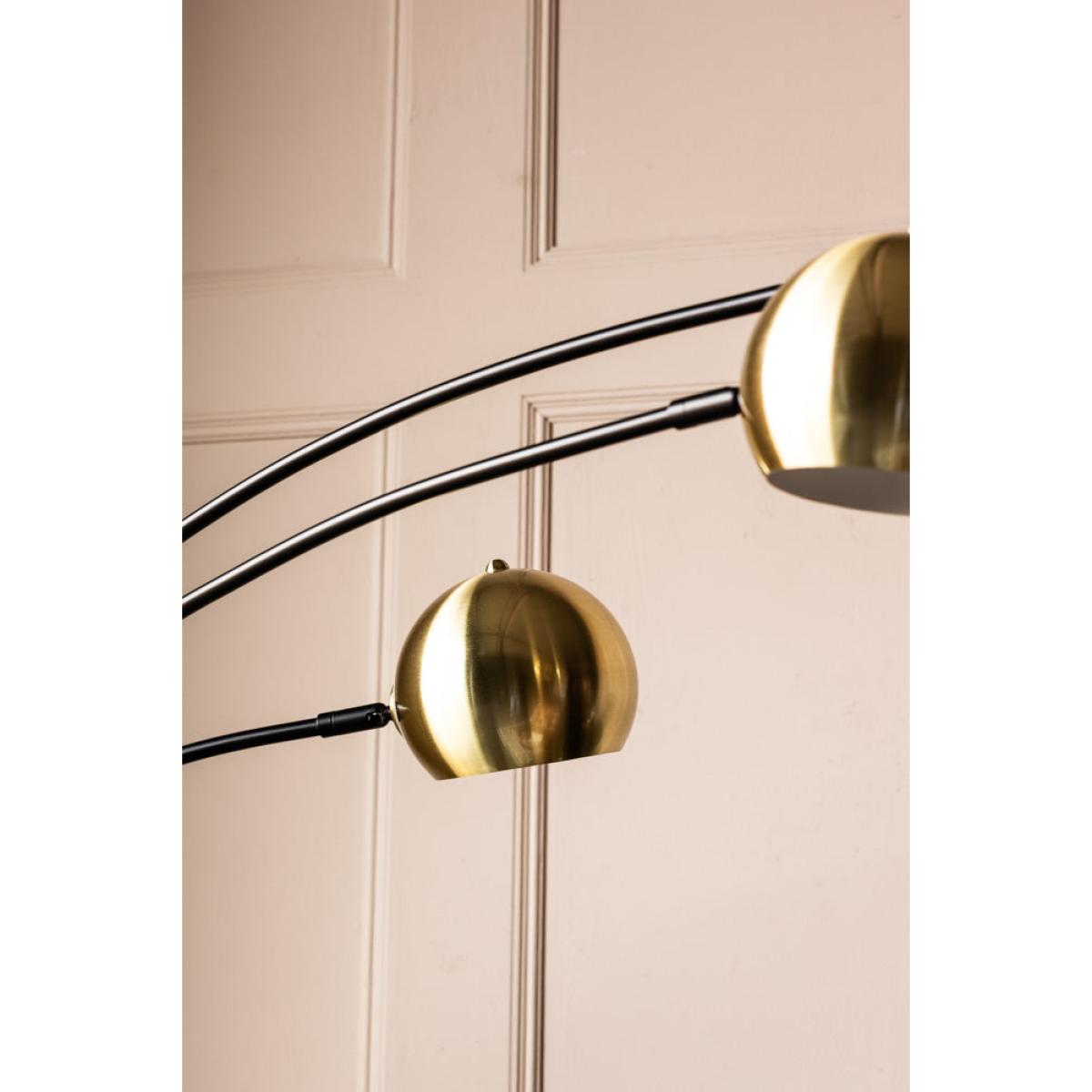 Statement Black & Gold Retro Arch Floor Lamp – image 4