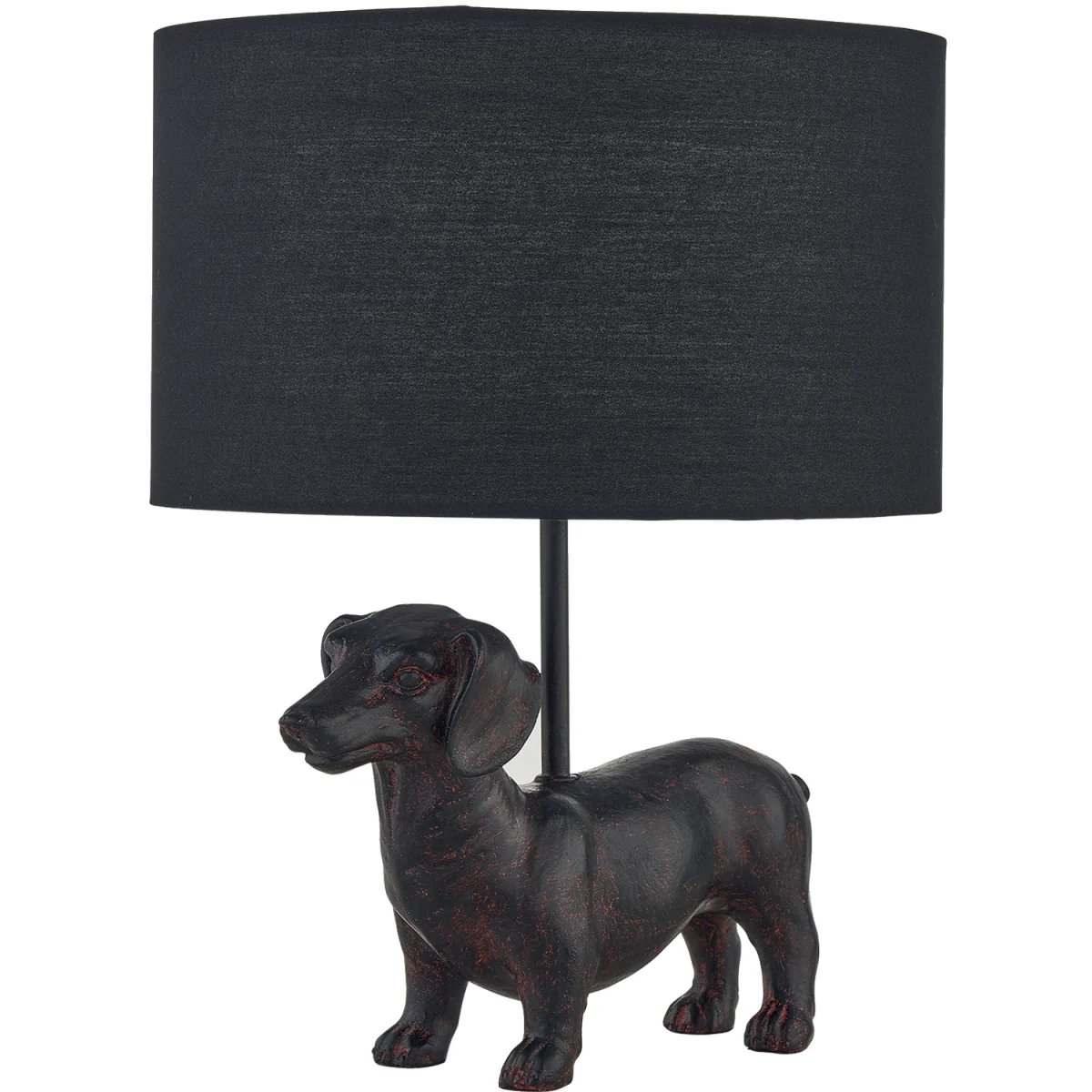 Set Of 2 Ronnie Table Lamp With Shades - Black Resin And Black Cotton – image 3