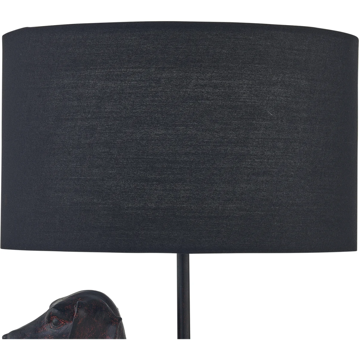 Set Of 2 Ronnie Table Lamp With Shades - Black Resin And Black Cotton – image 4