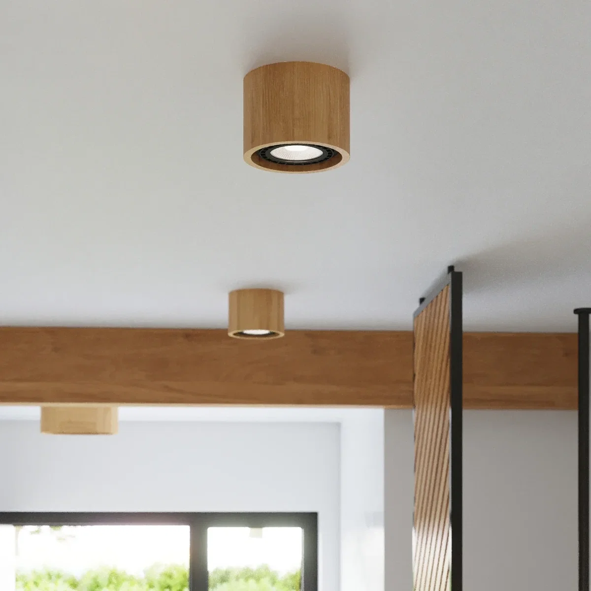 Ceiling lamp BASIC 2 natural wood - natural wood – image 6