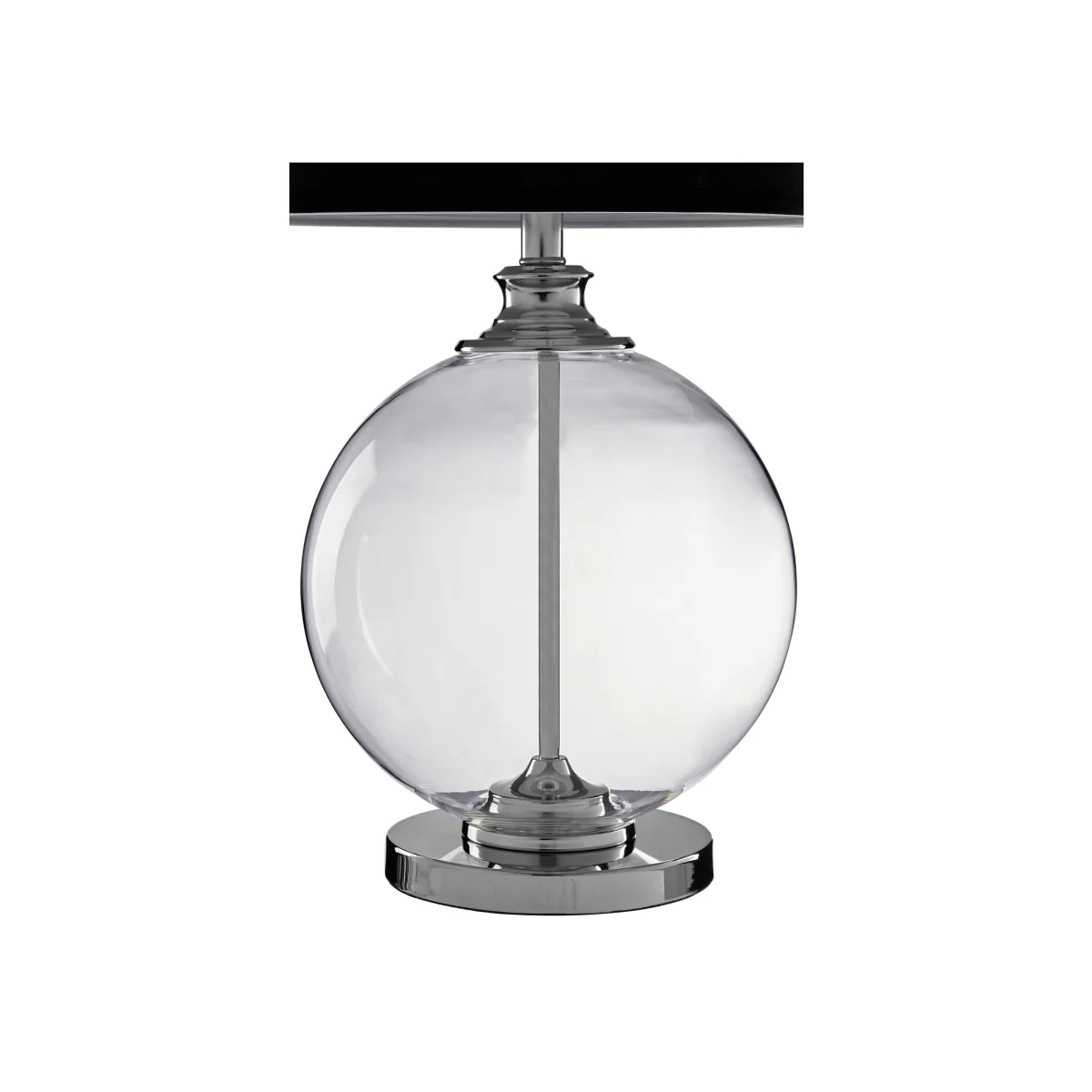 Edna Small Glass Table Lamp with Black Shade EU Plug
