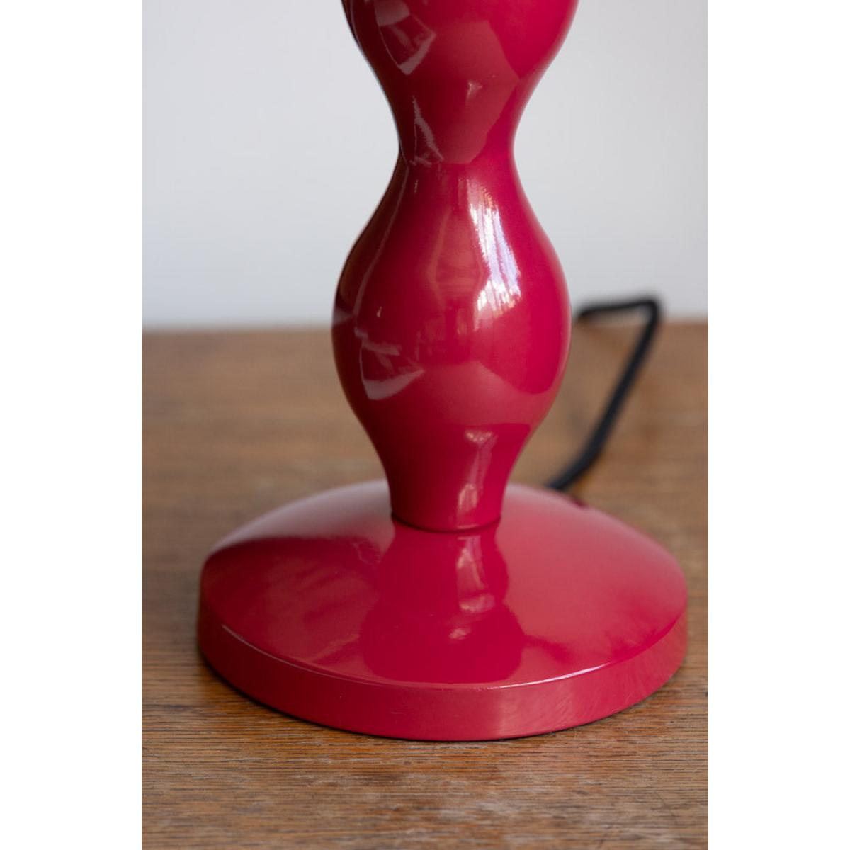 Raspberry Red Wavy Retro Table Lamp - DISCONTINUED – image 5