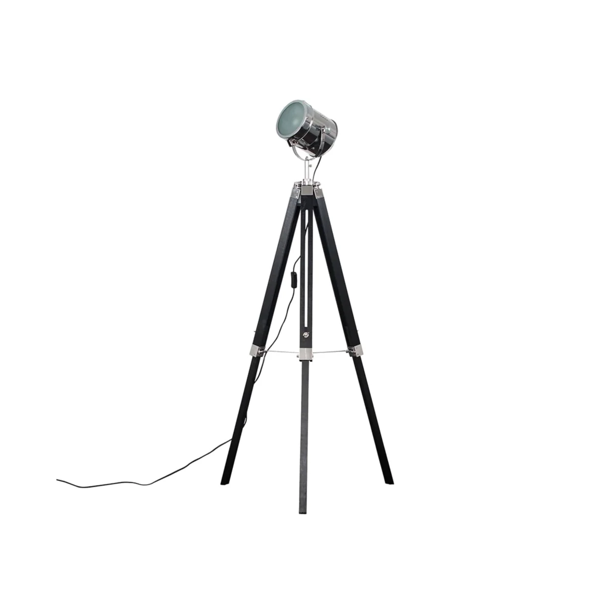 Starboard Spotlight Tripod Black Floor Lamp - Black / Yes - Black and Chrome – image 1