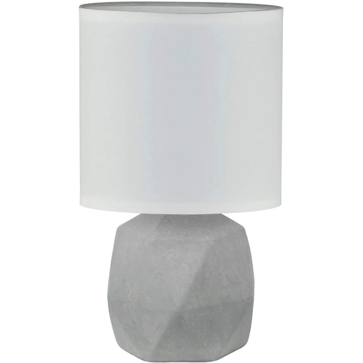 Set Of 2 Wilson Table Lamp With Shades - Grey Concrete And White Cotton – image 3