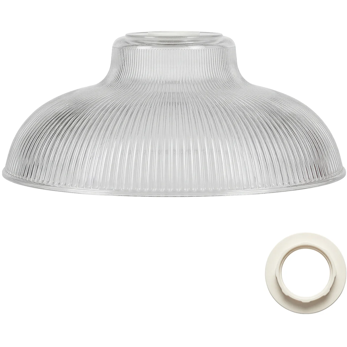Ceiling Light Shade Pendant Glass Lamp Bistro Adjustable Clear Color - White – image 2