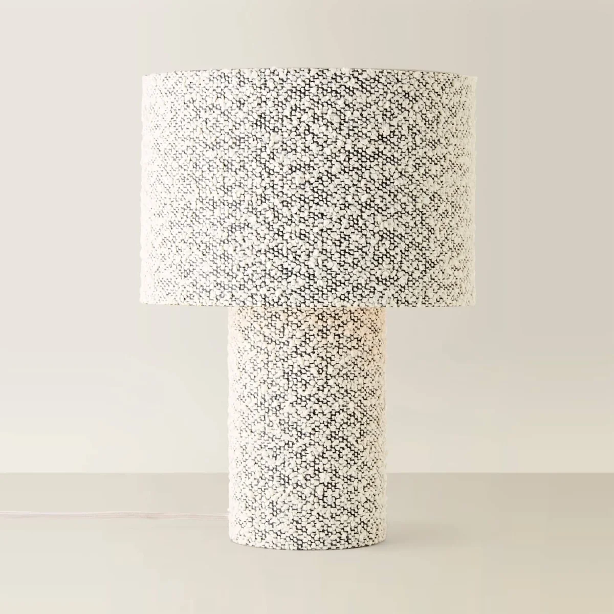 Ash Grey Fleck Boucle Table Lamp - Grey – image 4