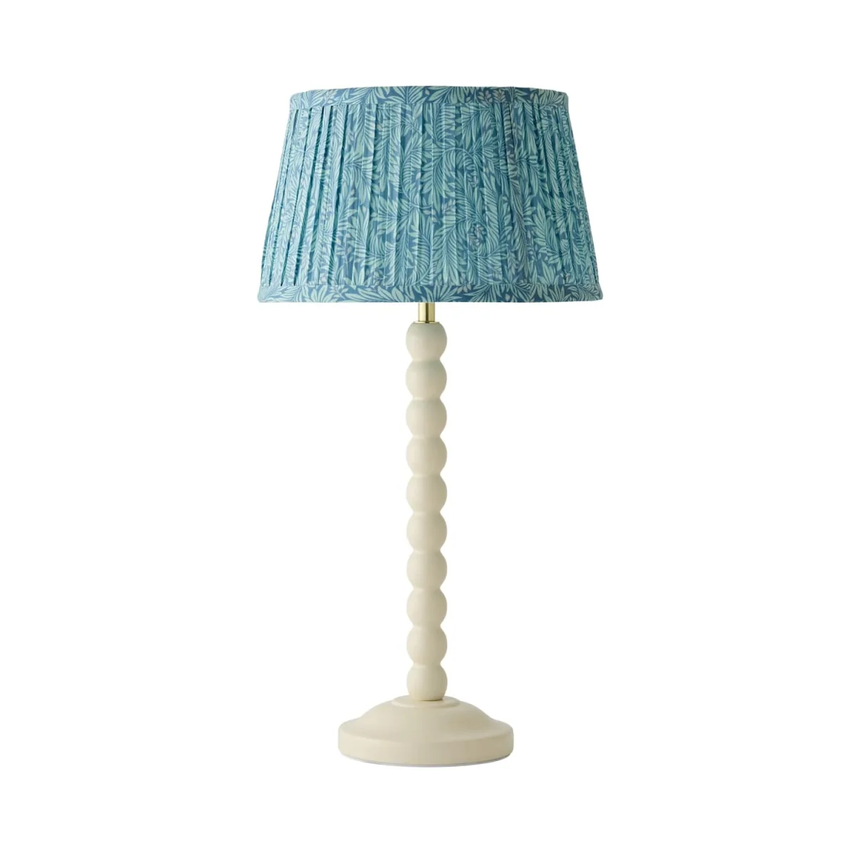 Bobbin Cream Table Lamp with Pleated Shade - Leaf / 12.5cm – image 6