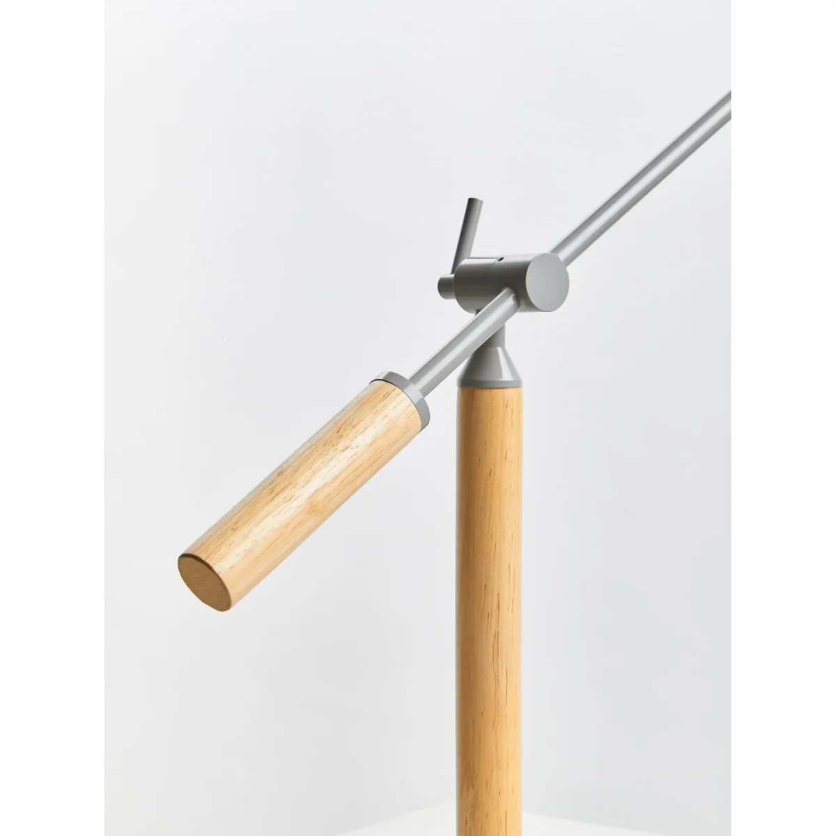 Stockholm Matte Grey and Wood Adjustable Desk Lamp – image 2