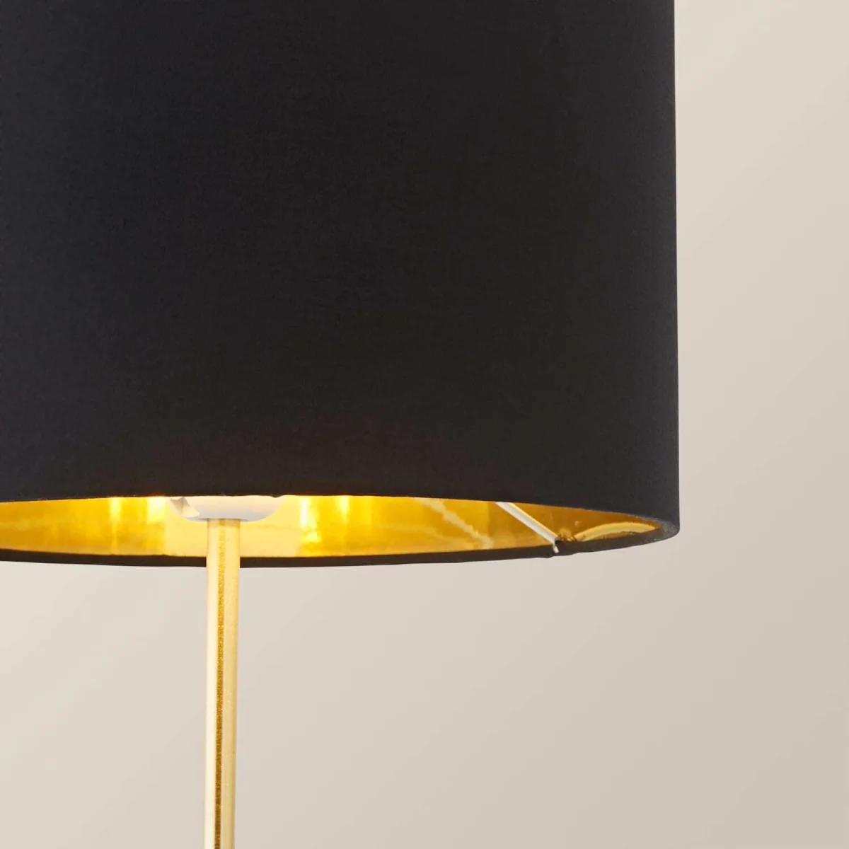 Charlie Gold Table Lamp with Metallic Shade - Black / 0.71kg – image 1