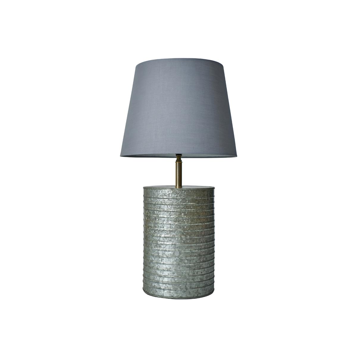 Fleming Barrel Table Lamp - Grey