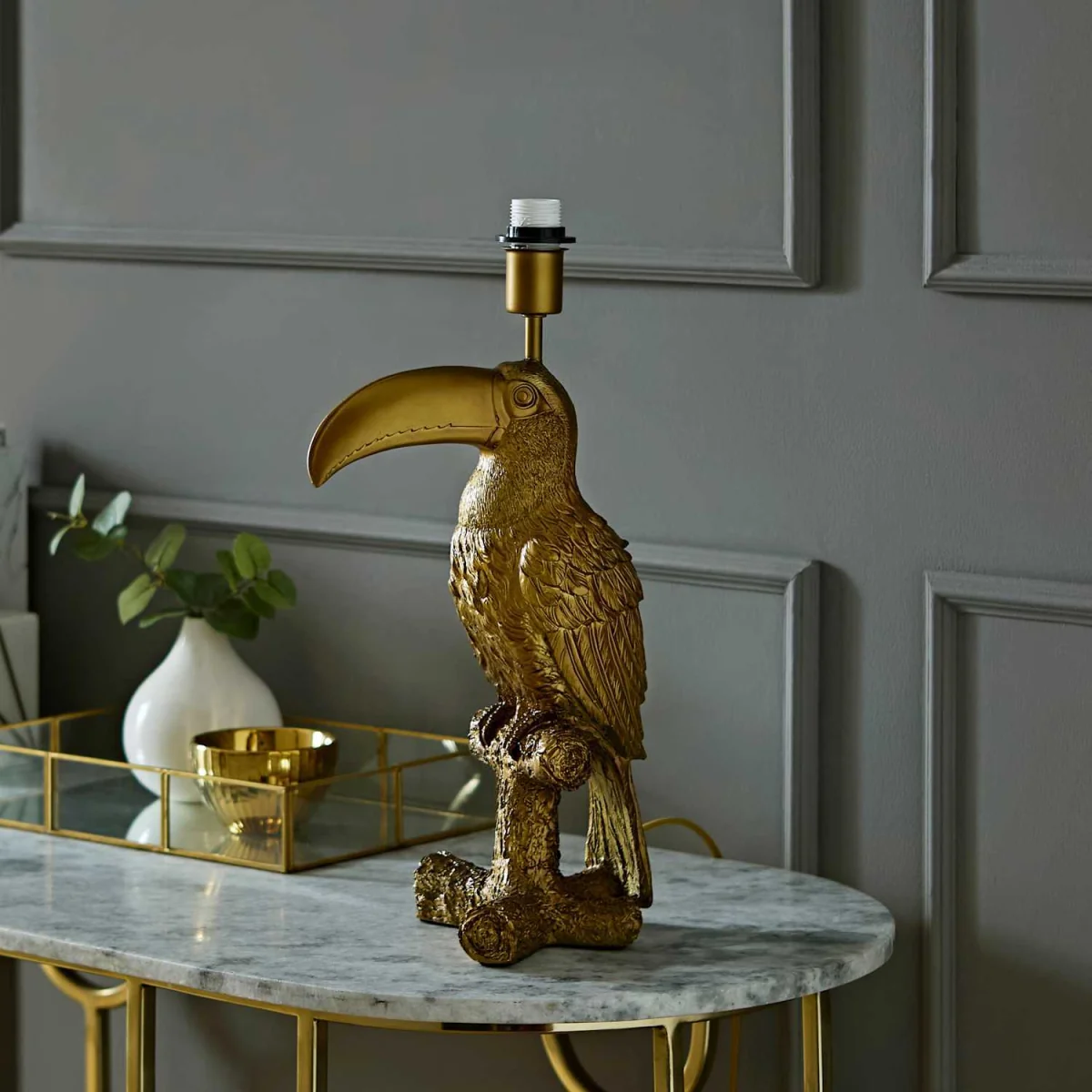 Tuki Toucan Brushed Bronze Table Lamp Base Only - Brushed Brass – image 2