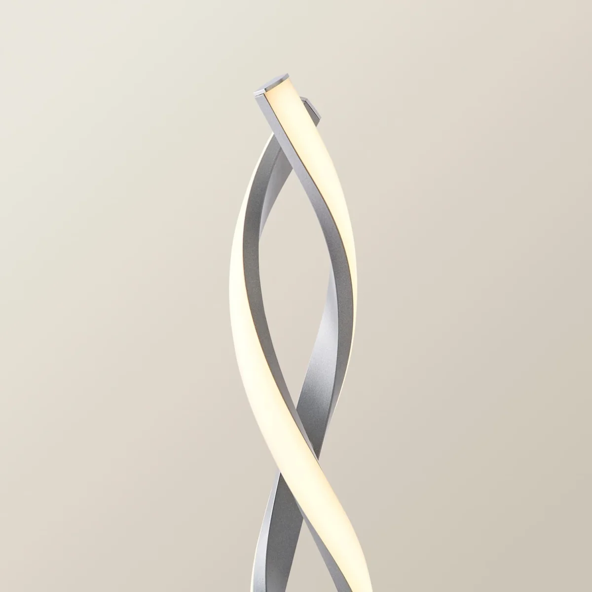 Infinity Double Twist Integrated LED Table Lamp - Silver – image 5