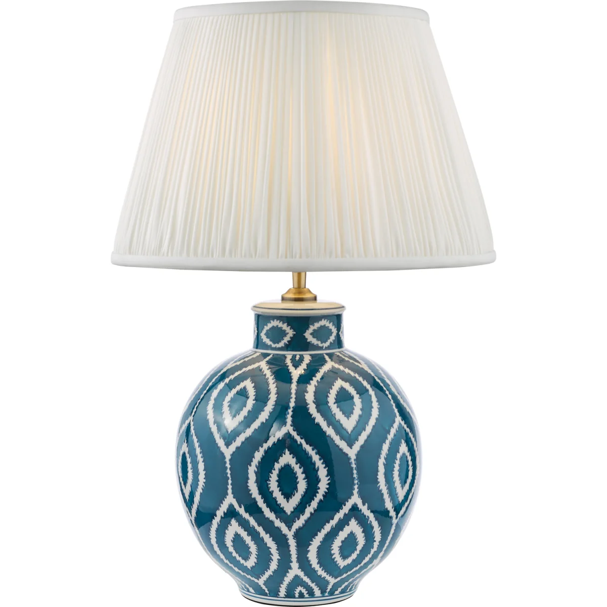 Dakari Table Lamp Blue Ceramic Antique Brass – image 2