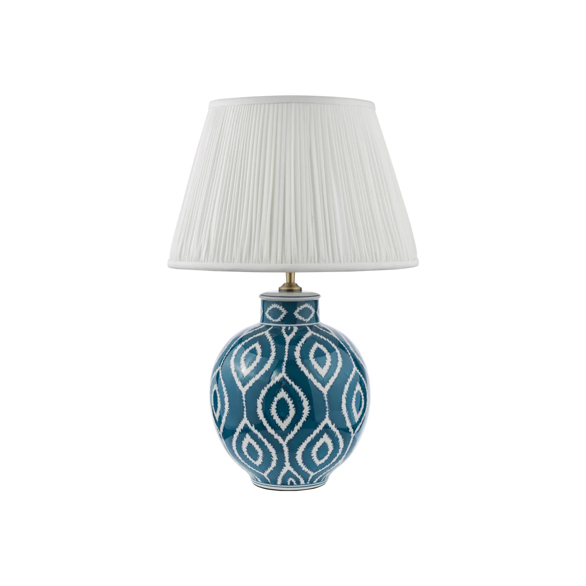 Dakari Table Lamp Blue Ceramic Antique Brass – image 1