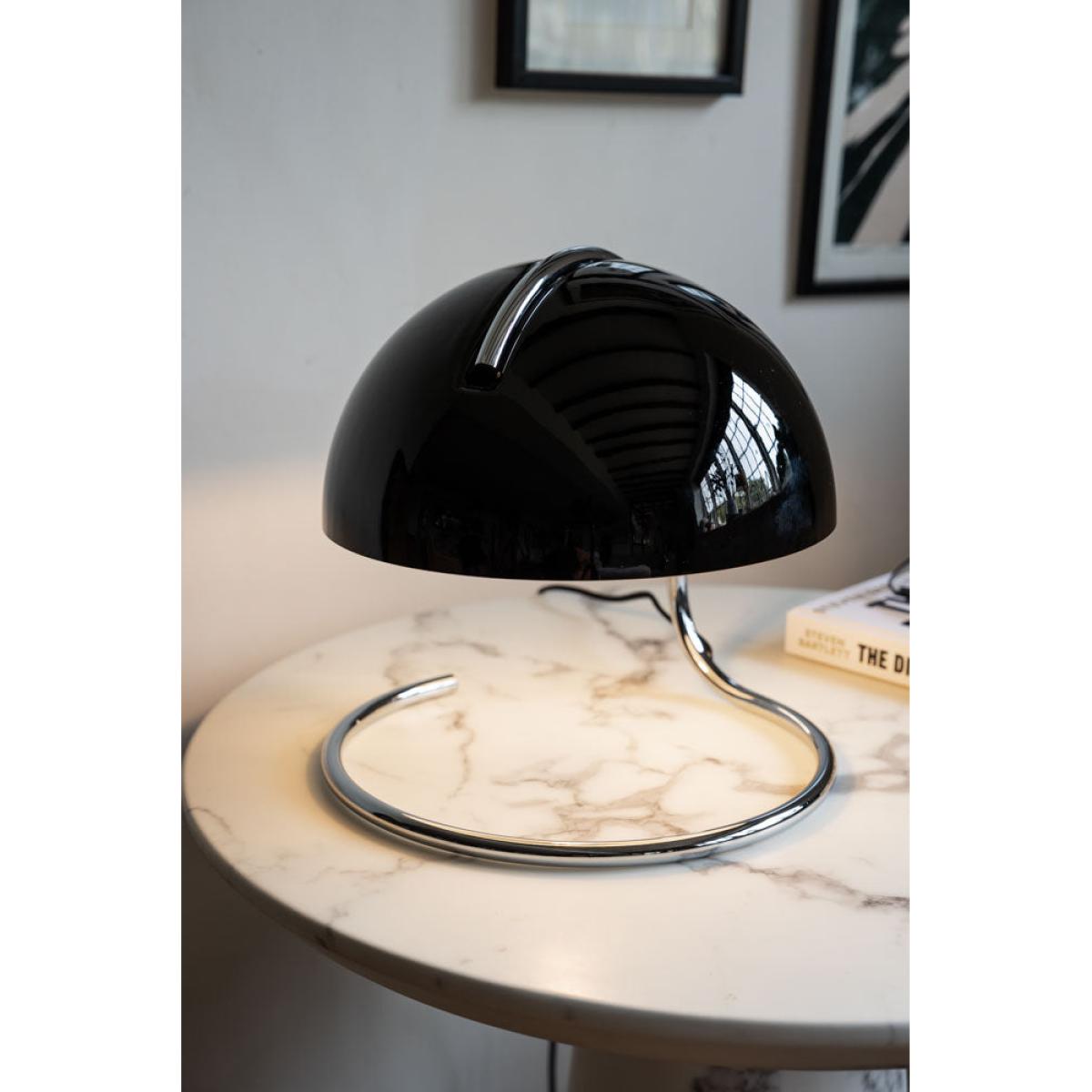 Retro Black Glass Table Lamp – image 2