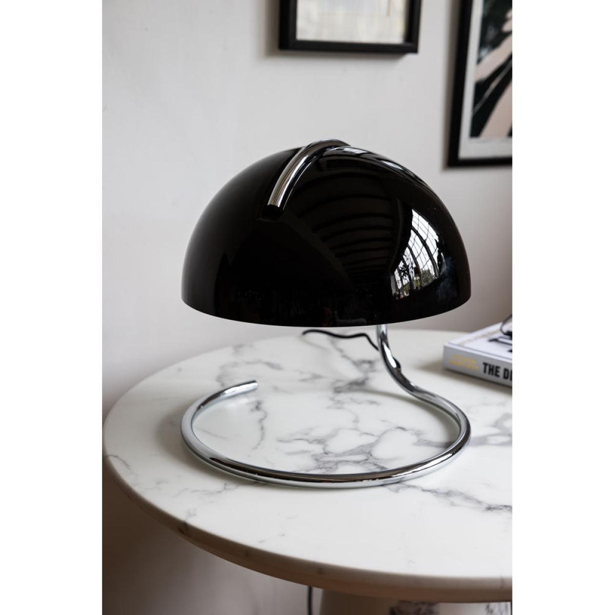 Retro Black Glass Table Lamp – image 3