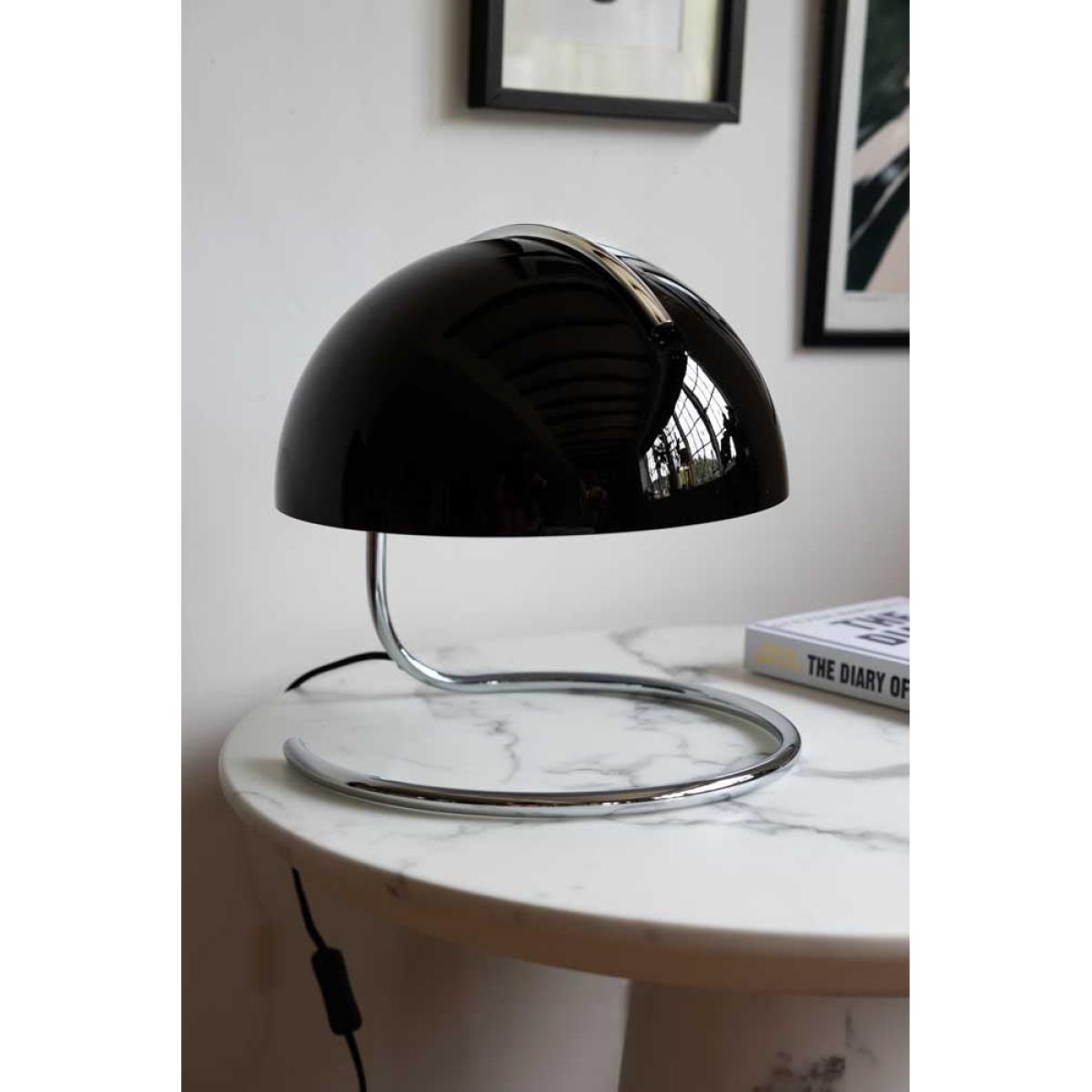 Retro Black Glass Table Lamp – image 7