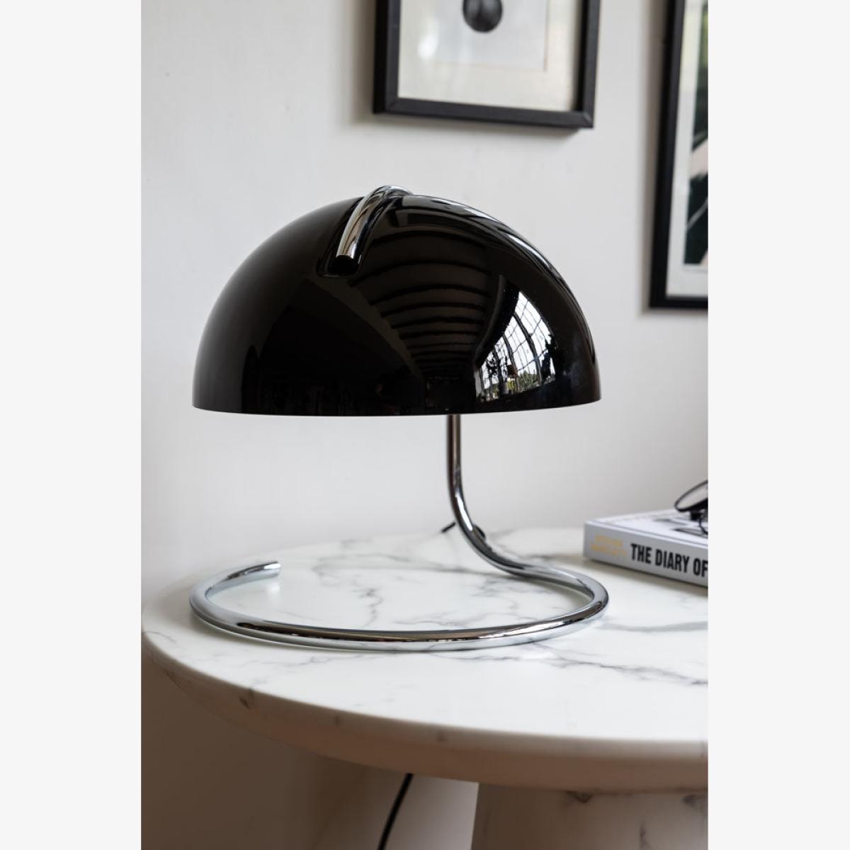 Retro Black Glass Table Lamp – image 1