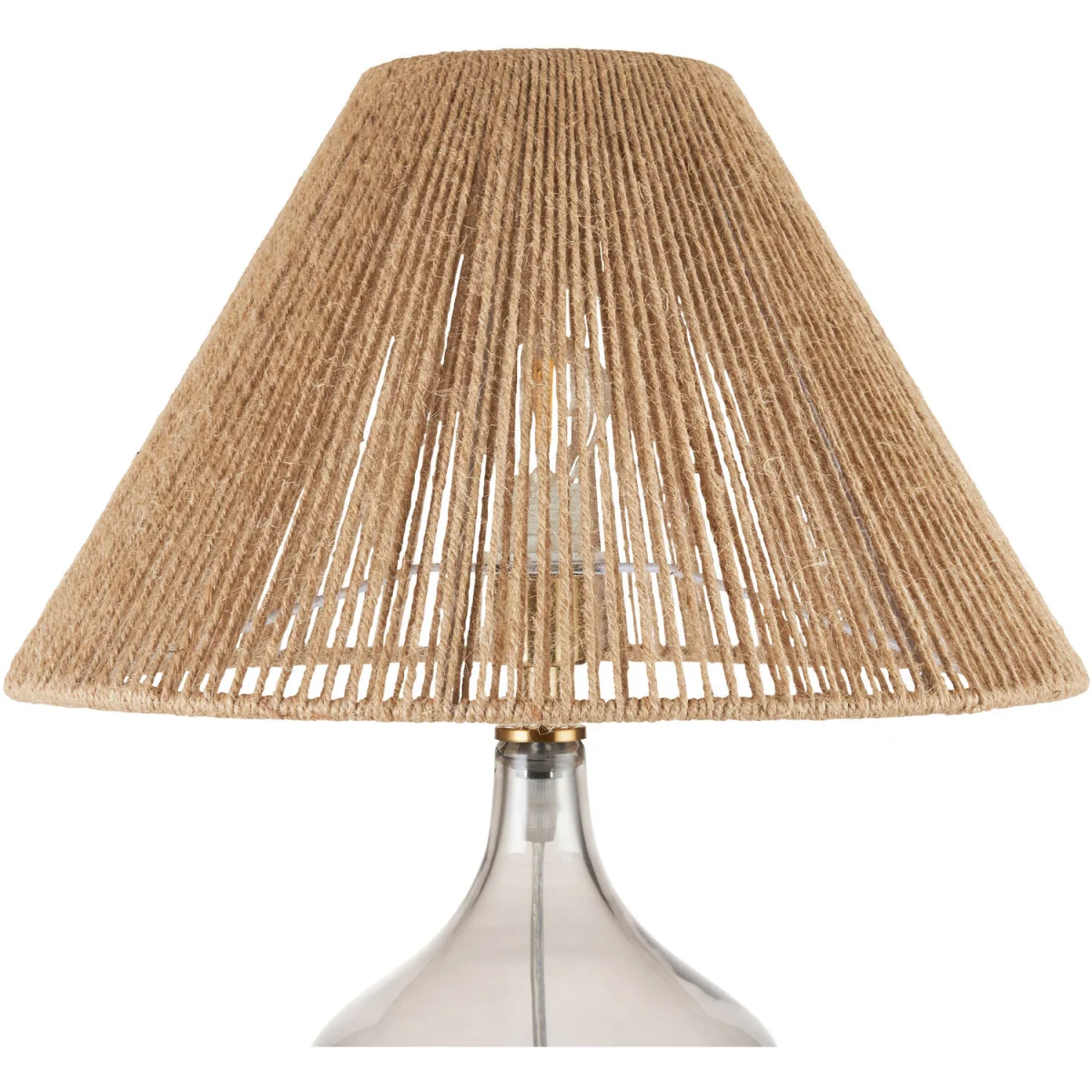 Kew Table Lamp With Shade - Smoked Glass And Natural Rattan – image 10