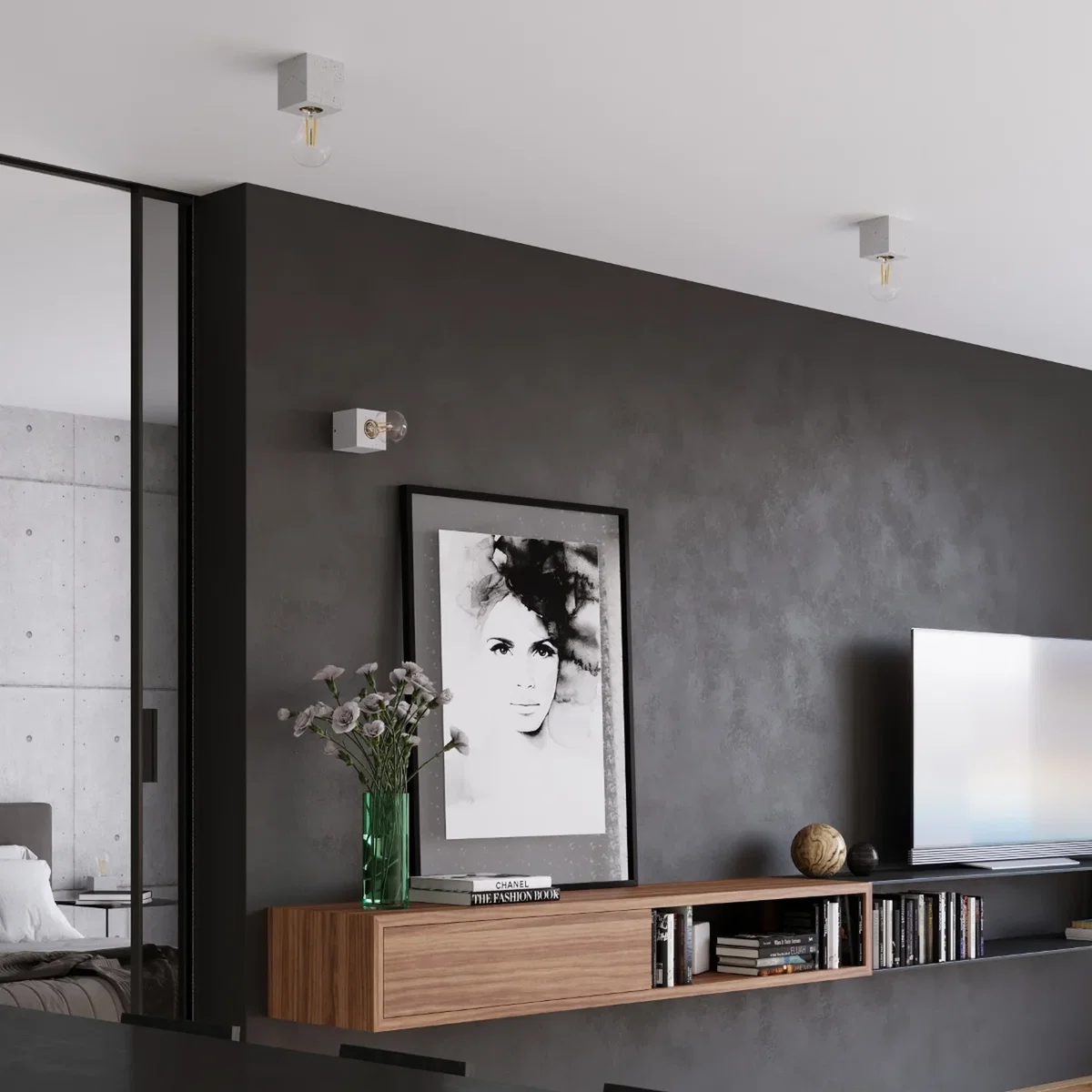 Table lamp ARIZ concrete - gray – image 4