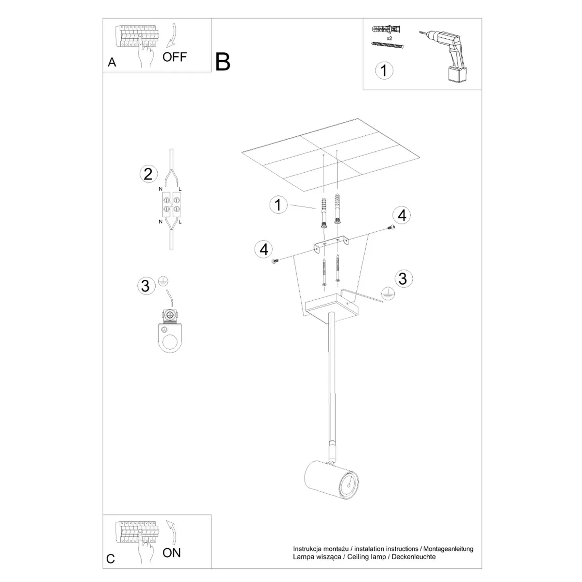 Ceiling lamp NORANO black - black – image 8