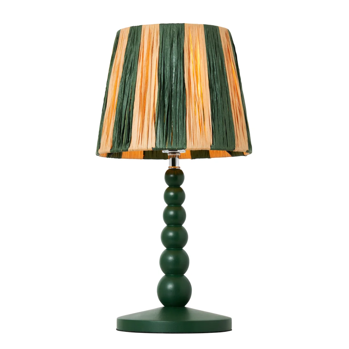 Dolly Wooden Bobble Table Lamp with Raffia Shade - Pink – image 6