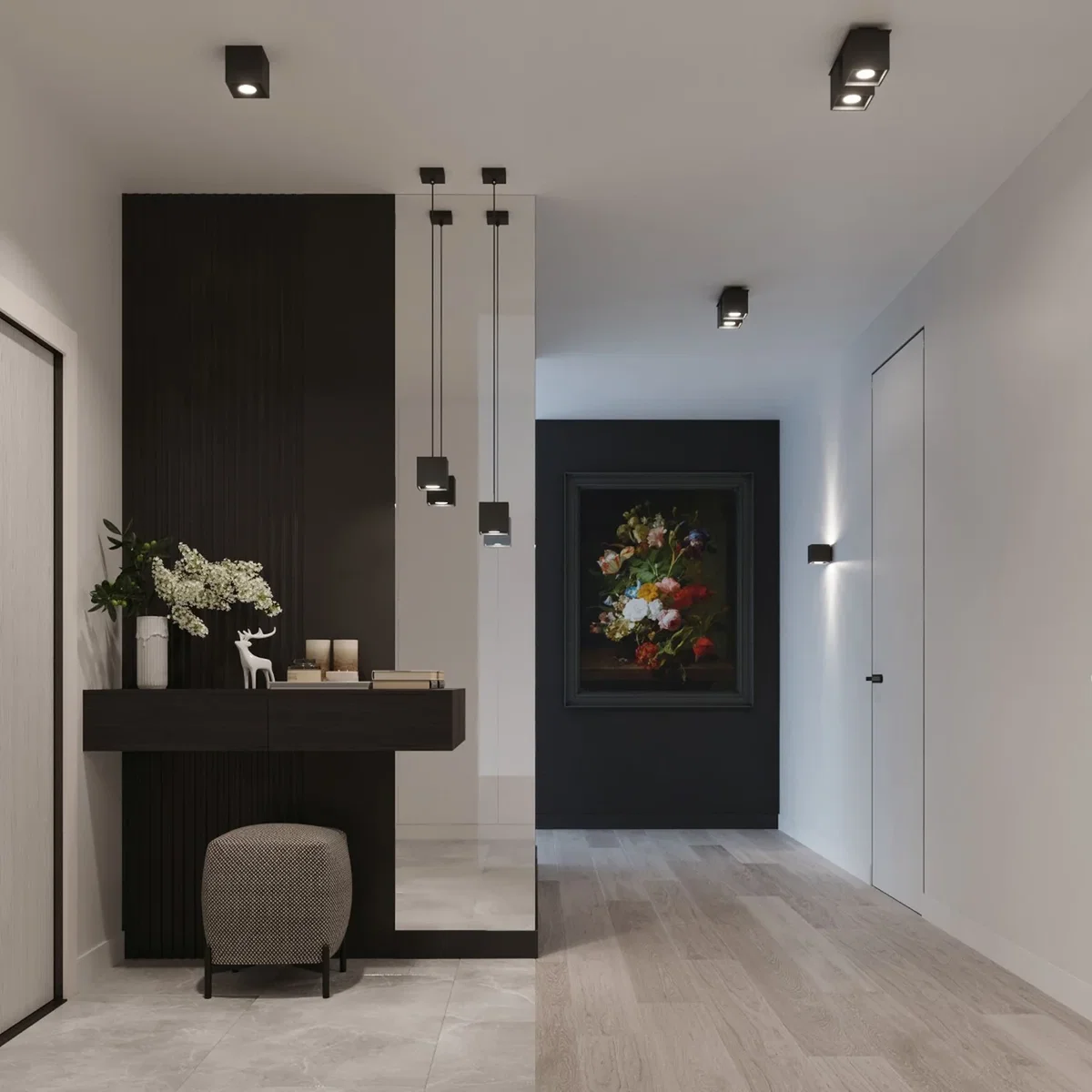 Ceiling lamp QUAD 1 black - black / Aluminium – image 5