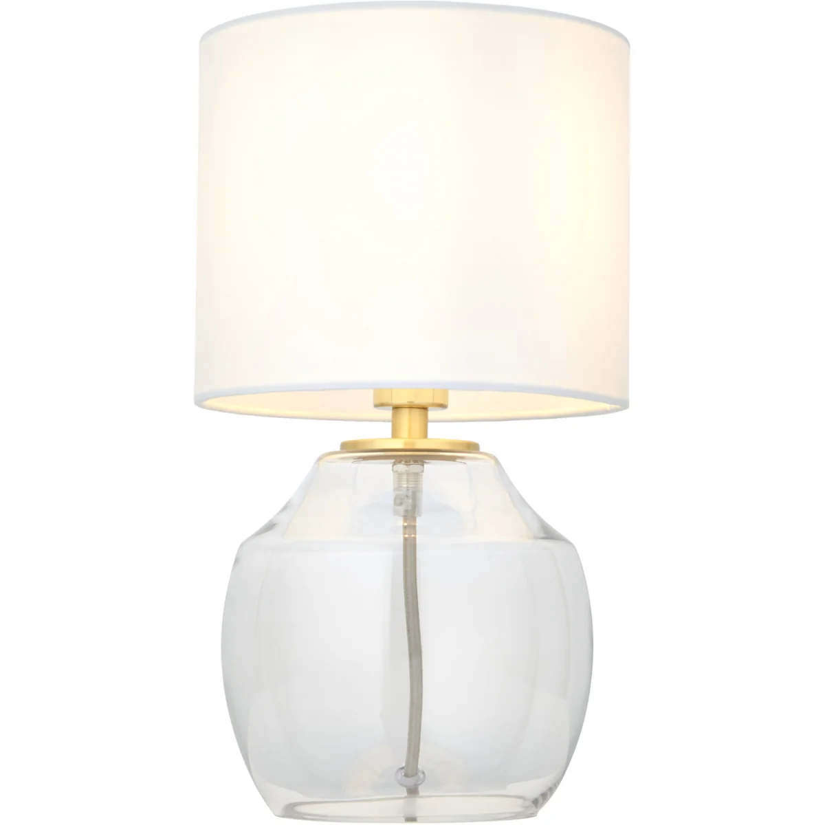 Fabia Table Lamp With Shade - Clear & White – image 2