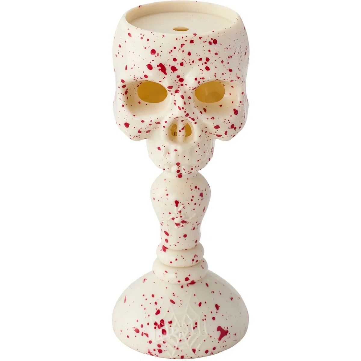 Halloween LED Two-Faced Skull Lamp - Beige with Blood Splatter Effect – image 2