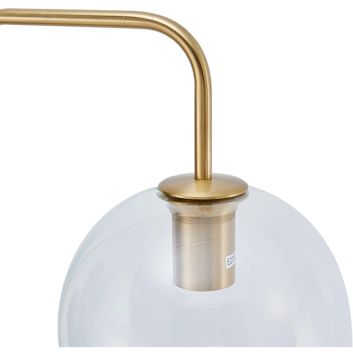 Contemporary Arc Arm Floor Lamp - Gold – image 4