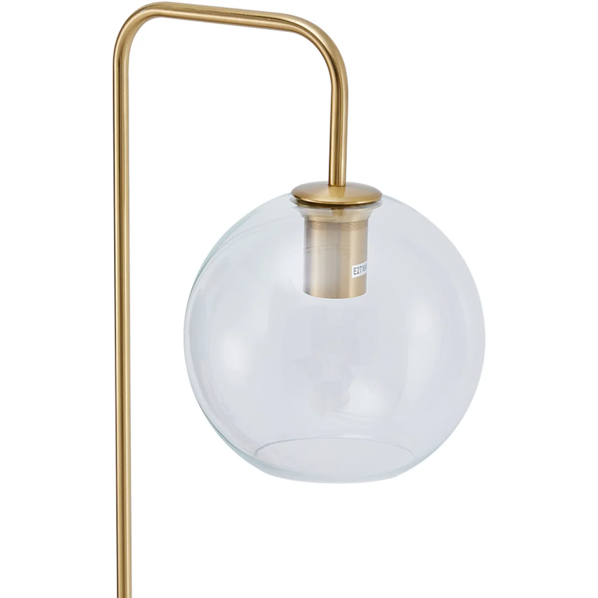 Contemporary Arc Arm Floor Lamp - Gold – image 5