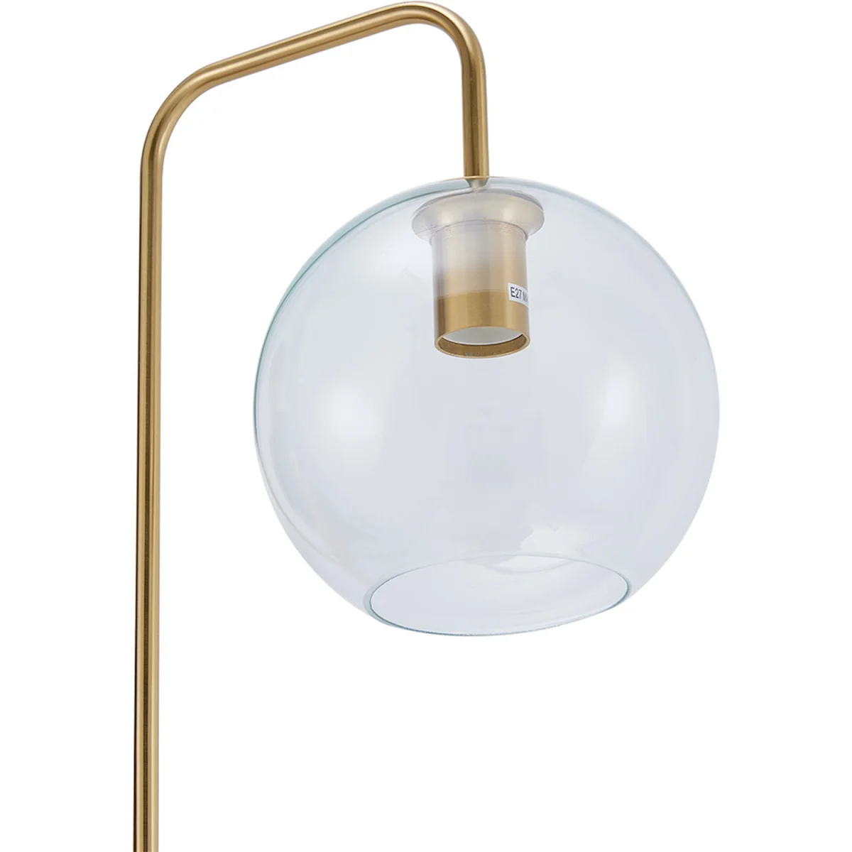 Contemporary Arc Arm Floor Lamp - Gold – image 6
