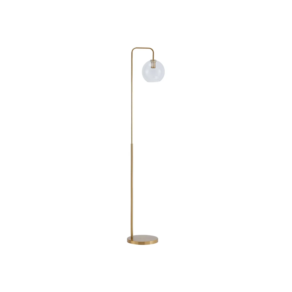 Contemporary Arc Arm Floor Lamp - Gold – image 1