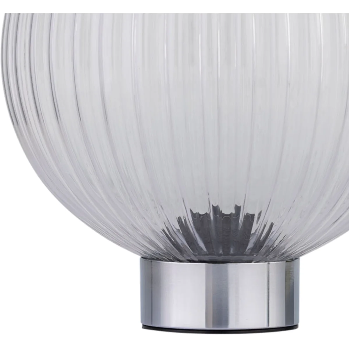 Betchley Table Lamp - Chromed Plastic And Clear Ribbed Glass – image 4