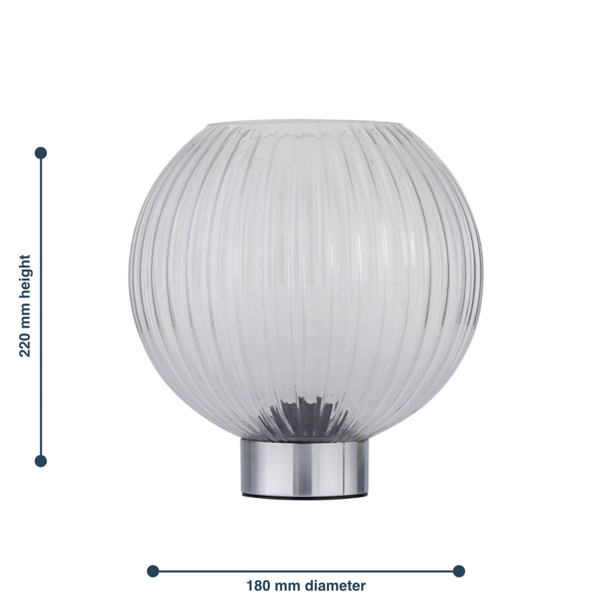 Betchley Table Lamp - Chromed Plastic And Clear Ribbed Glass – image 7
