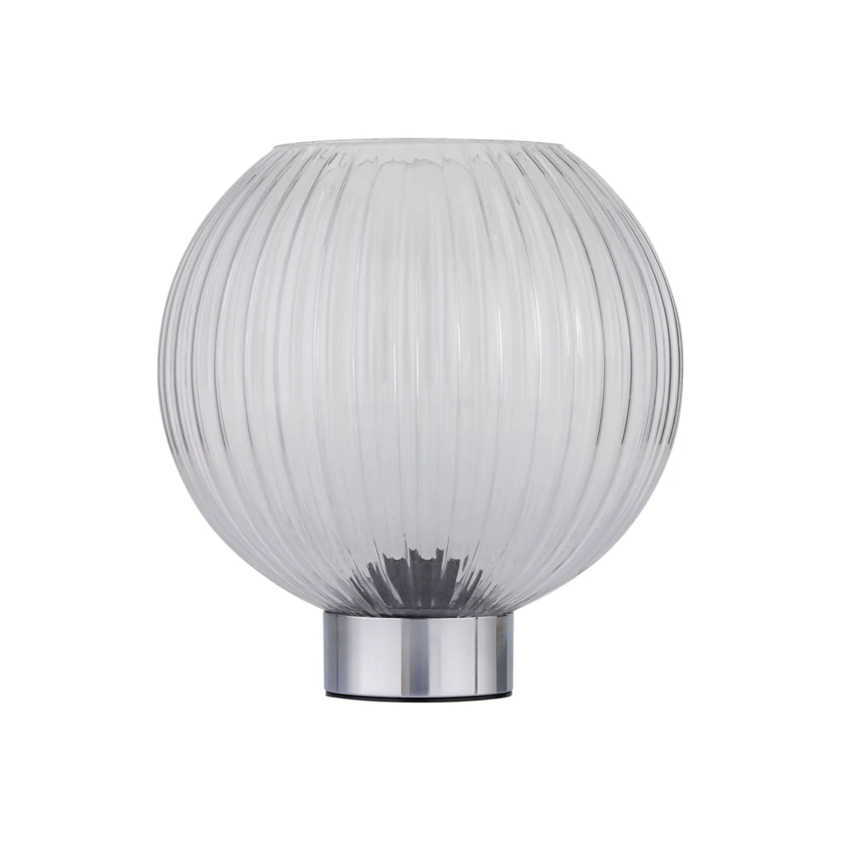 Betchley Table Lamp - Chromed Plastic And Clear Ribbed Glass – image 1