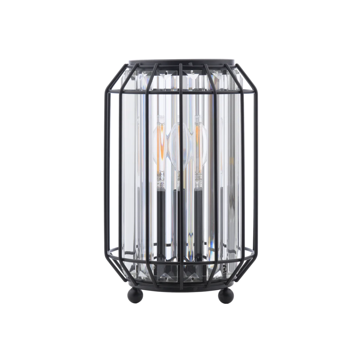 Naeva Table Lamp Matt Black Crystal – image 1