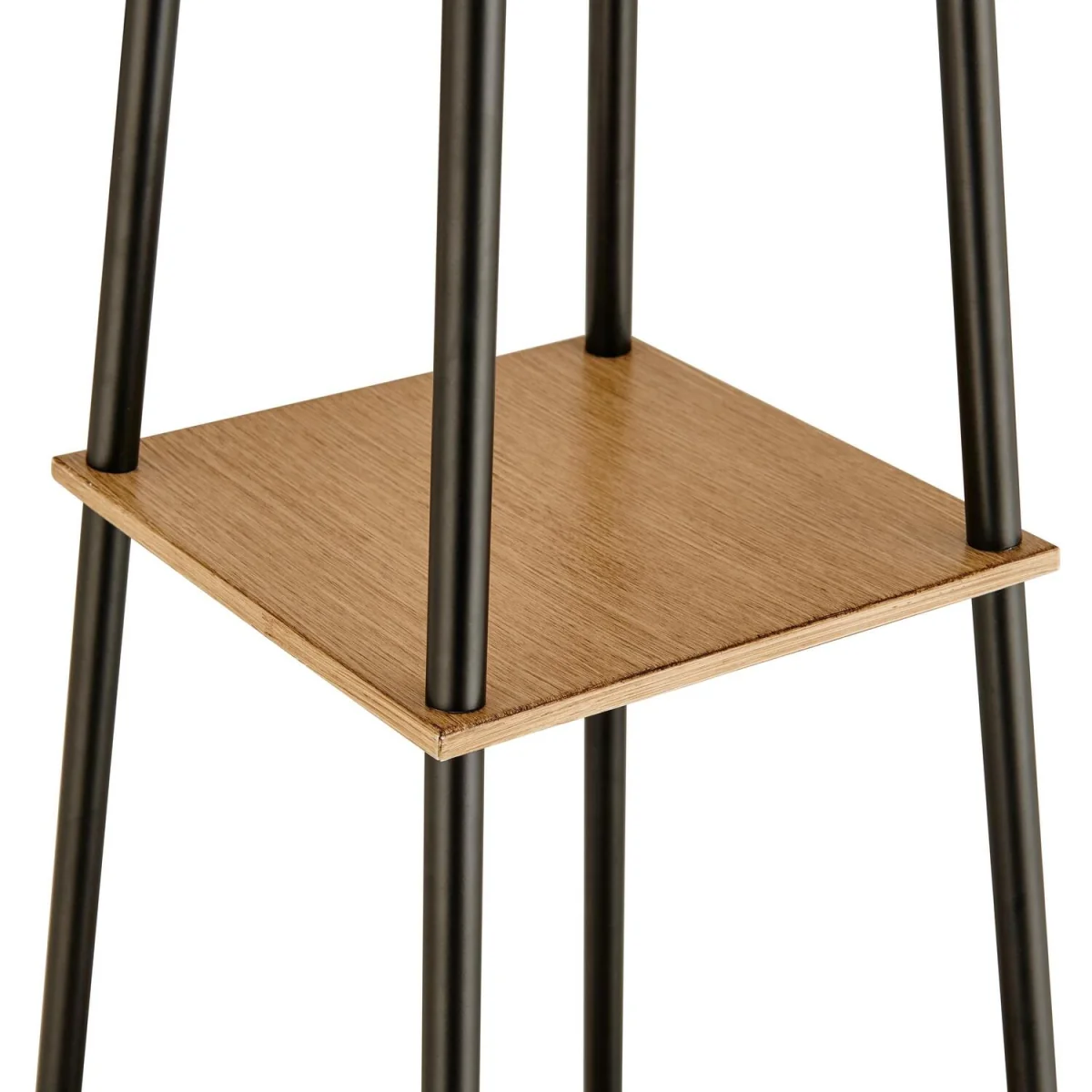 Kessia Black Standing Floor Lamp with Shelves - Black – image 9